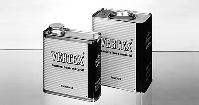 1940 O material base para prótese dentária Vertex é criado