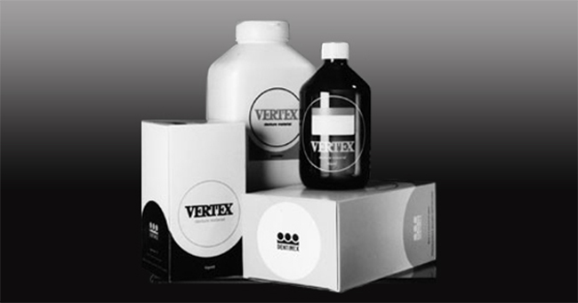 Novos produtos Vertex — material de prótese dentária 1960