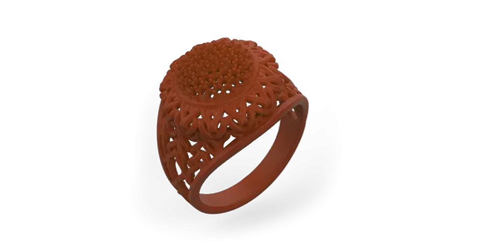 VisiJet Jewel Ruby Ring casting
