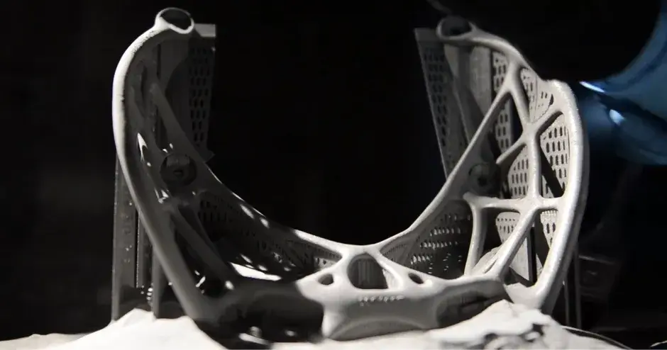 Suporte para aeronave impresso diretamente em metal