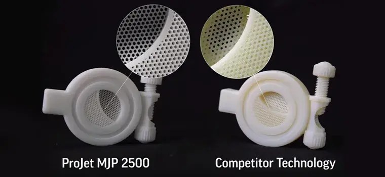Precisão da ProJet série MJP 2500