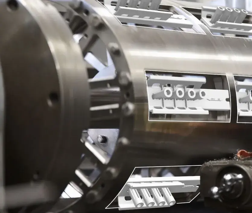 Peças SLS impressas em 3D na máquina