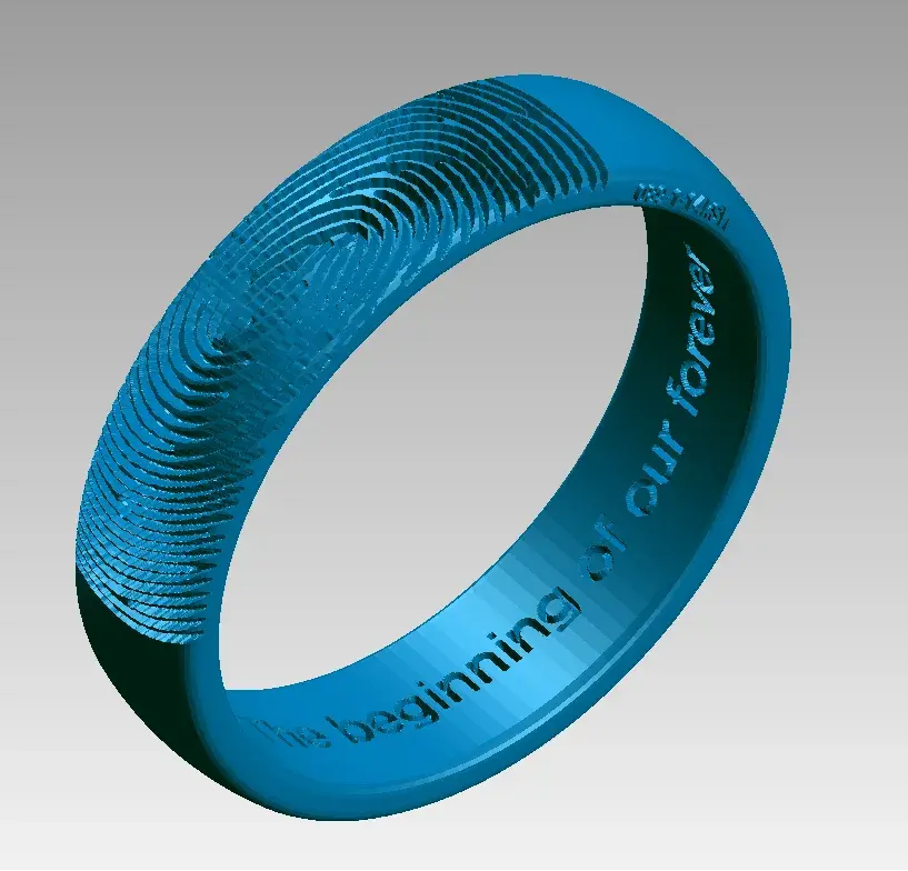 Design de anel personalizado criado on-line pelos clientes da Vowsmith