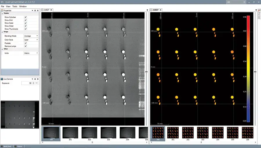 Fornecendo dados de processo aditivo de metal para entender a qualidade de construção da impressão de metal