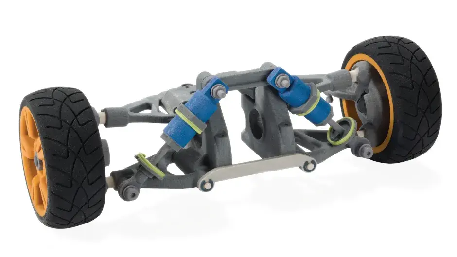 Protótipo de eixo de roda produzido com a impressão ColorJet CJP