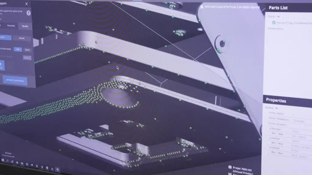 Configuração de uma peça para impressão no software 3D Sprint