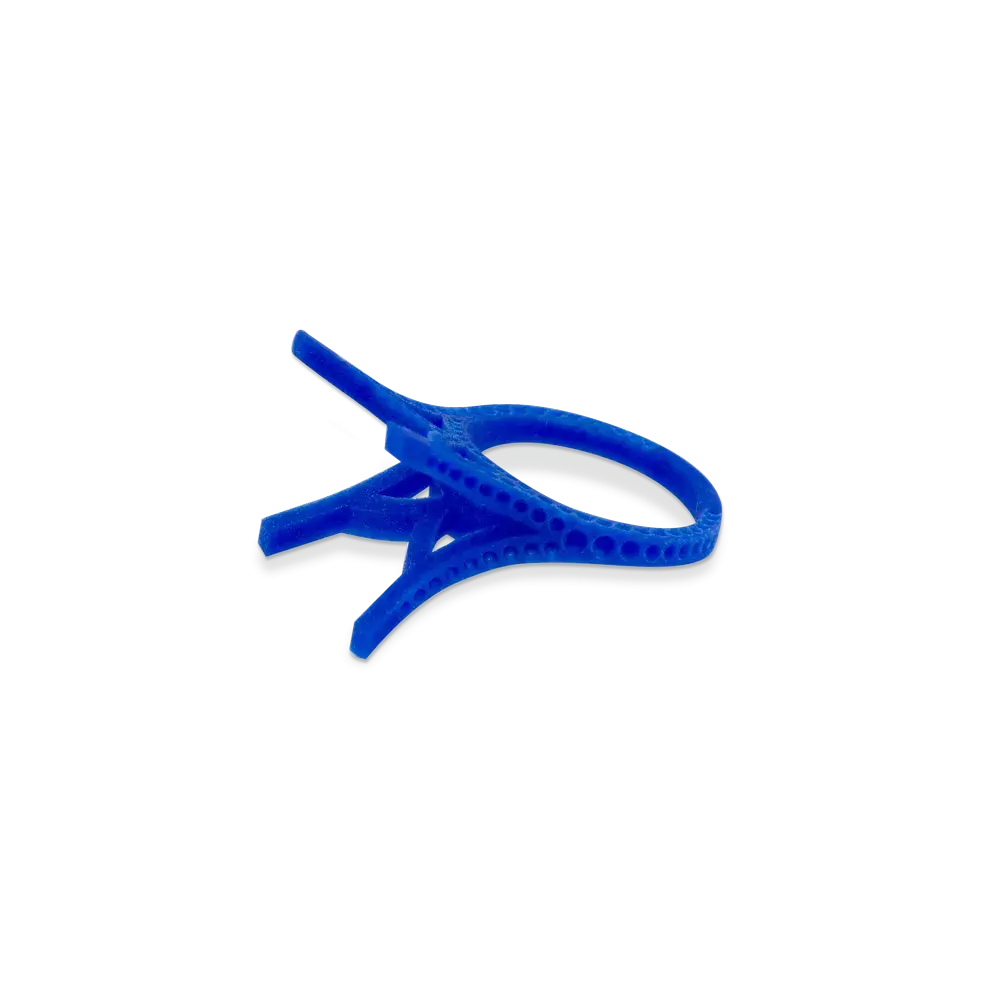 3D Systems VisiJet ProWax Casting- solitaire ring in blue wax