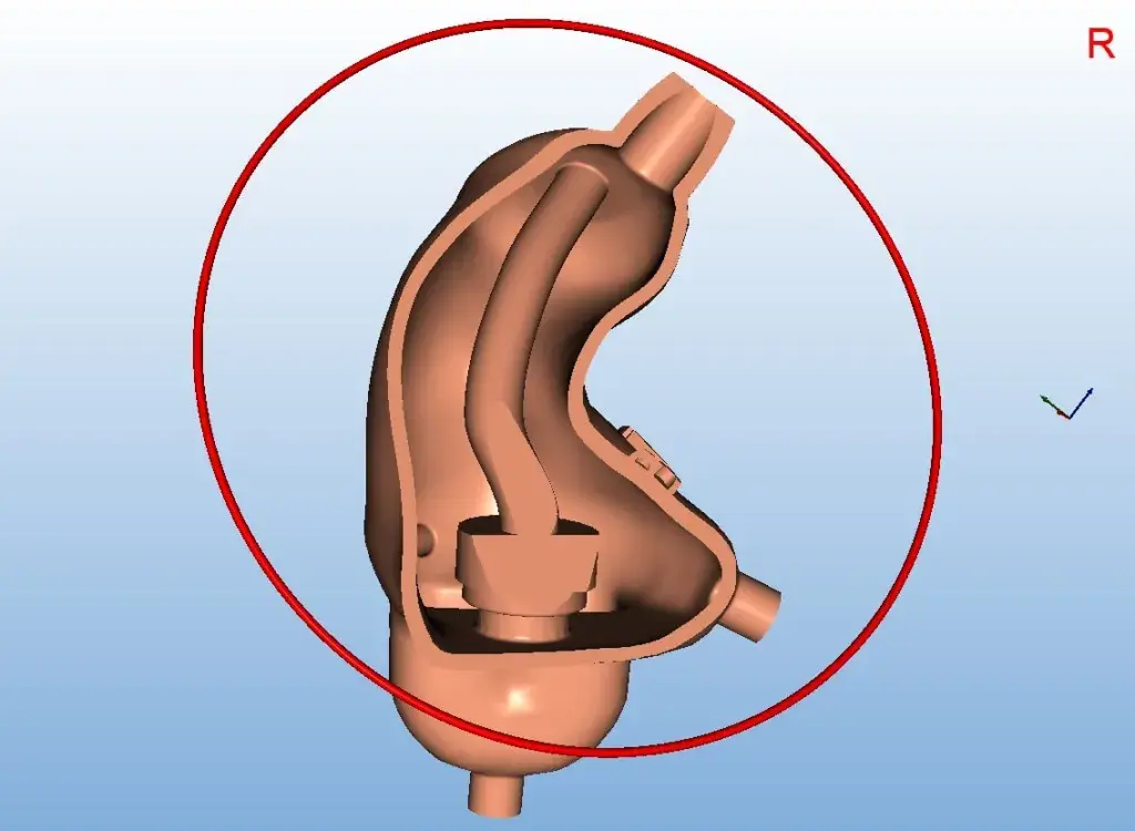 Seção cruzada de molde impresso em 3D da ACS Custom