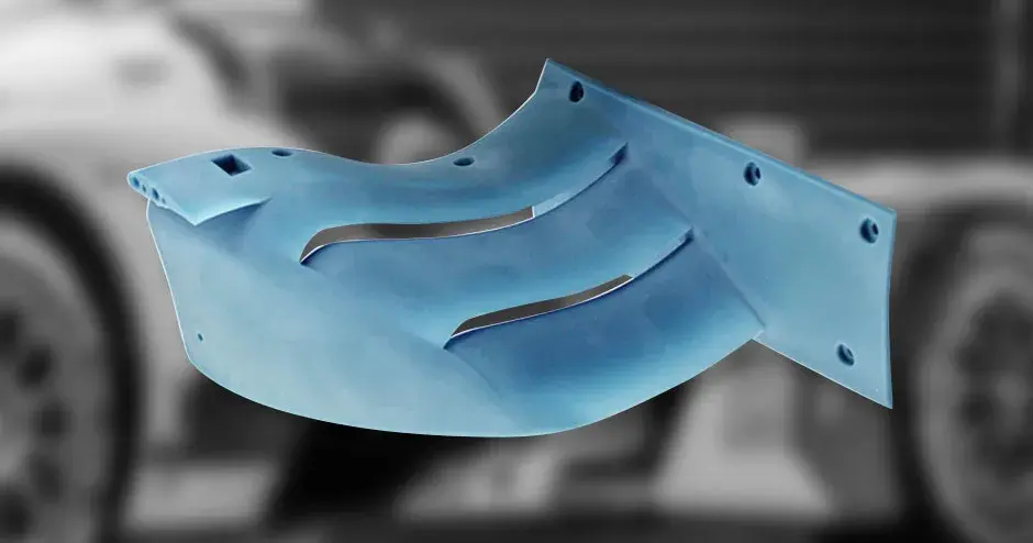 Peça do túnel eólico em Accura Bluestone produzida com a ProX 800 da Sauber alt