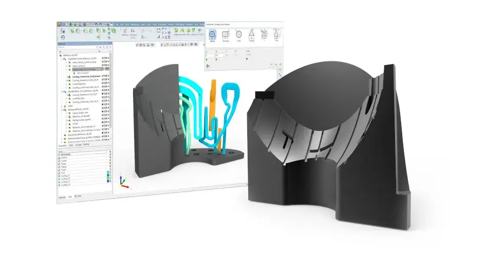 Segundo exemplo de peça de resfriamento conformal da 3D Systems