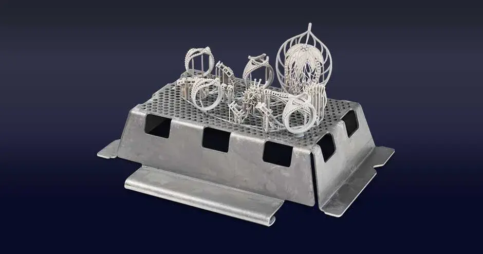 mestre de joias da figure 4 cinza peças de joias em uma bandeja de impressão