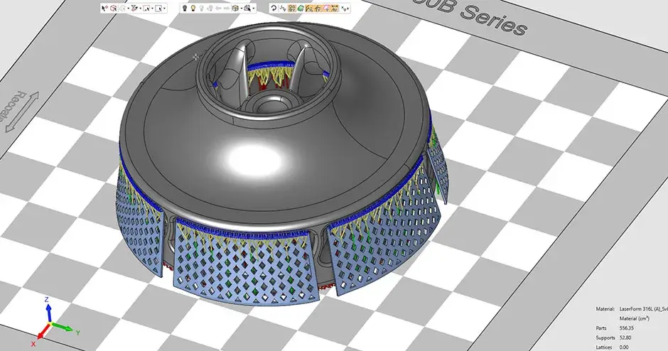 Renderização de software de um propulsor
