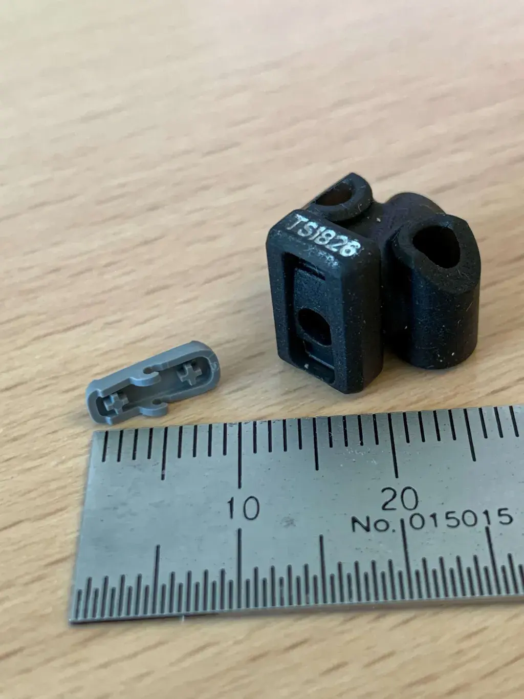 Peça impressa com régua na Figure 4 para mostrar a precisão