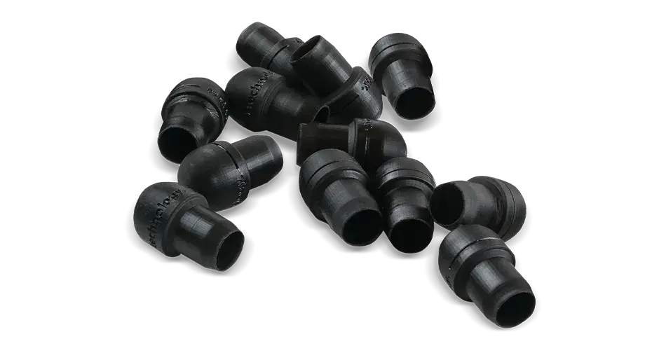 Plugues de para-choque elastoméricos impressos em 3D