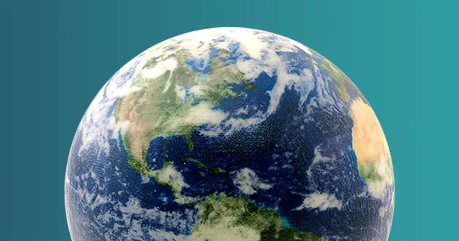 um globo impresso em 3D