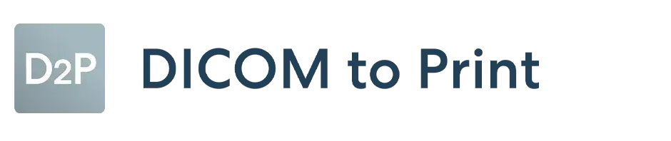 D2P (Dicom to Print) logo