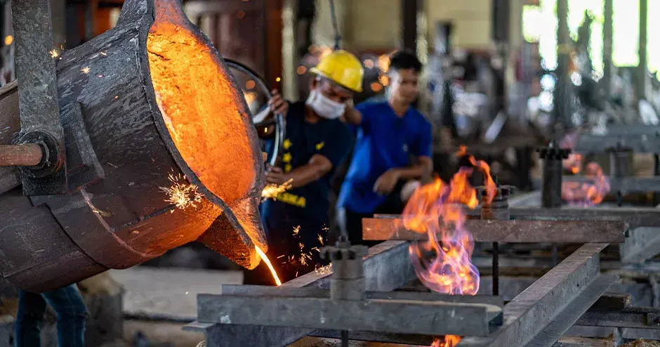 Produção de fundição em areia 
