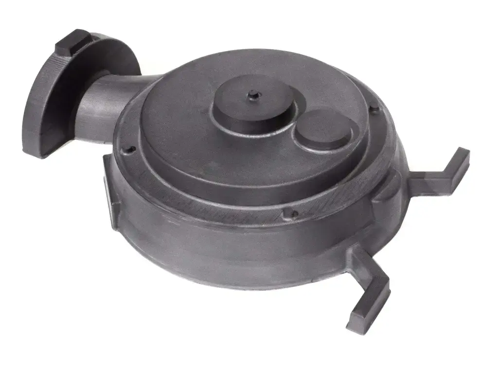 Padrão de bomba 3D impresso com extrusão de grânulos e usinado na impressora 3D Titan Atlas-HS da 3D Systems