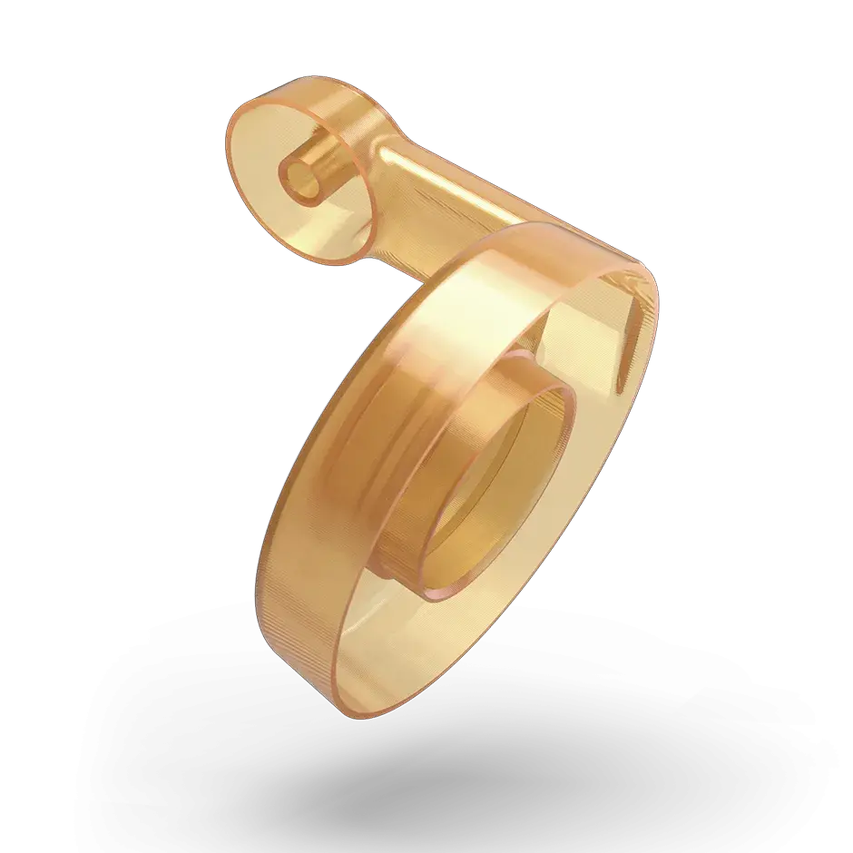 Drone camera gimball assembly part made from Accura AMX High Temp 300C material