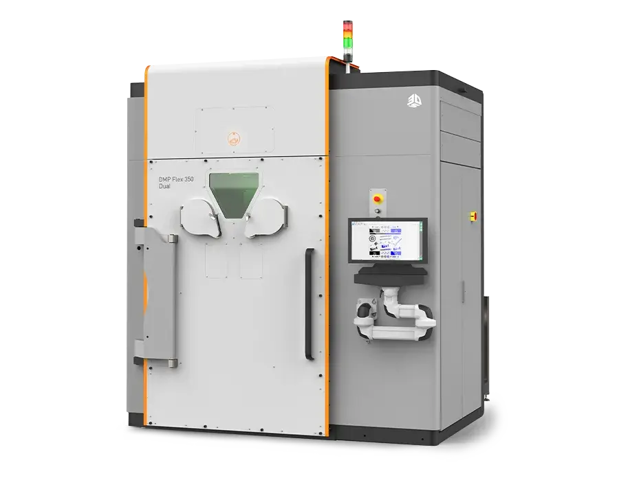 Impressora 3D DMP Flex 350 Duel em ângulo