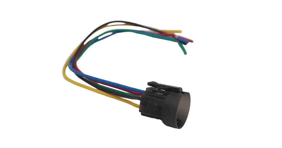 A 3D conector impresso feito de Figure 4 Tough 75C FR Black Material