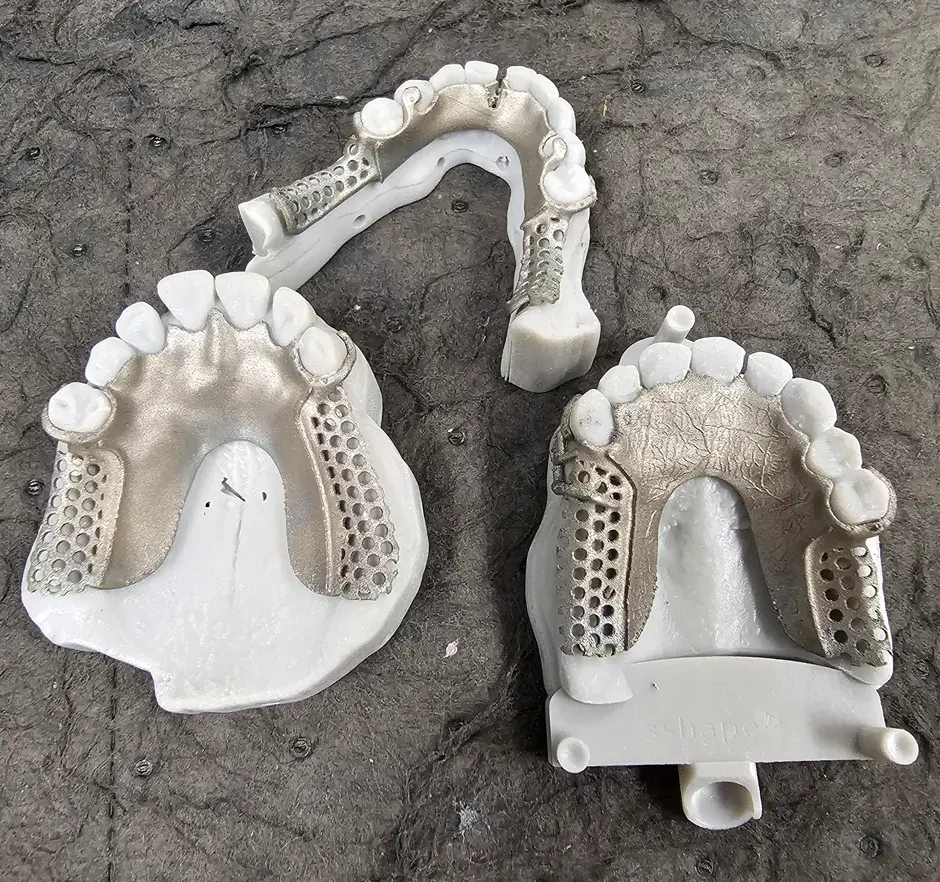 Peças odontológicas impressas em 3D