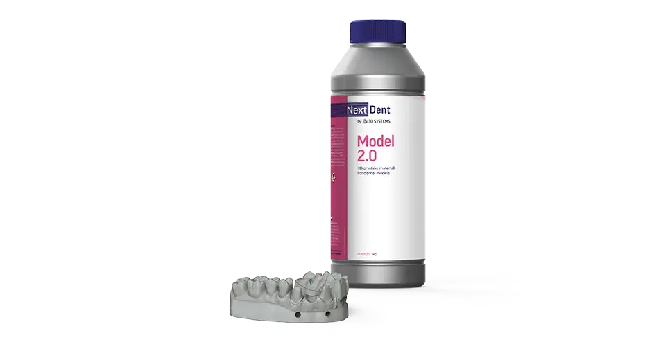 NextDent Modelo 2.0 da 3D Systems para aplicações dentárias