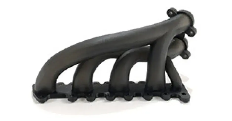 Peça impressa em 3D com o Figure 4 Tough-BLK 20, um material resistente com aspecto de ABS e estabilidade ambiental de longo prazo