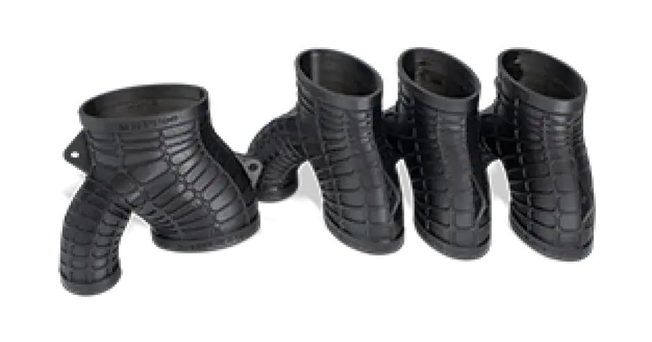 Um adaptador de coletor feito com Figure 4 RUBBER-BLK 10 