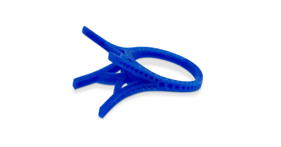 3D Systems Visijet m3 procast 3600W anel solitário em cera azul
