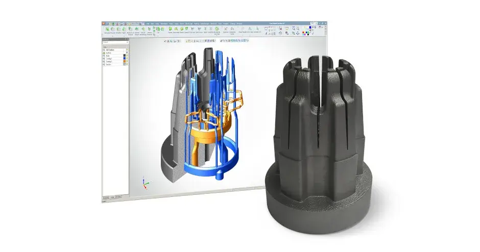 Exemplo de peça de resfriamento conformal