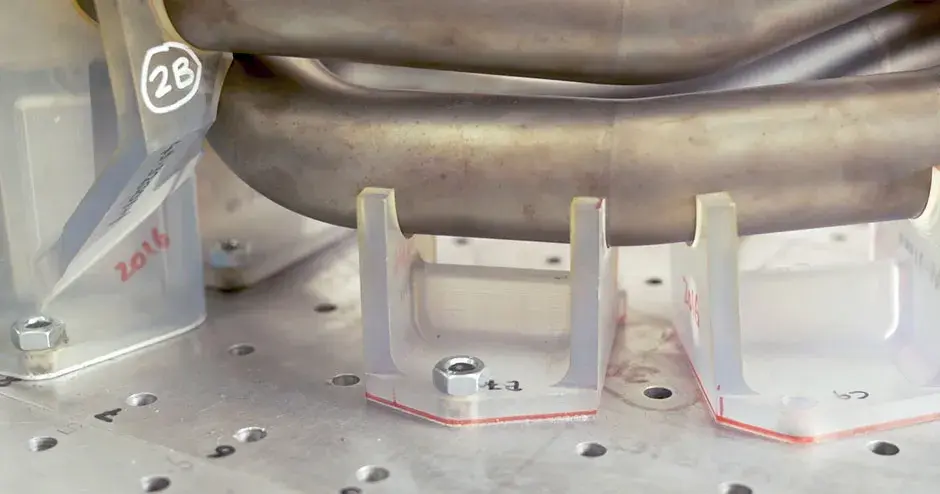 Close-up de gabaritos da Renault