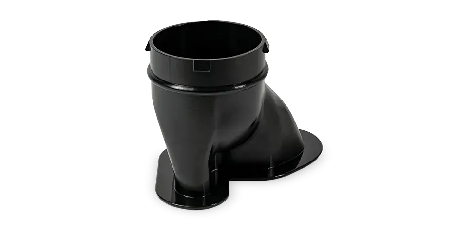 um ducttm impresso em 3D feito de Accura AMX Rigid Black