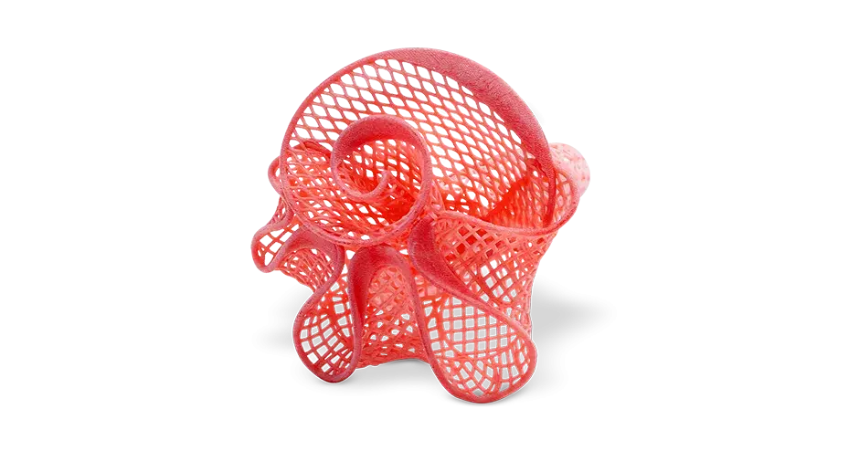 Um anel de cera feito com VisiJet Wax Jewel Red